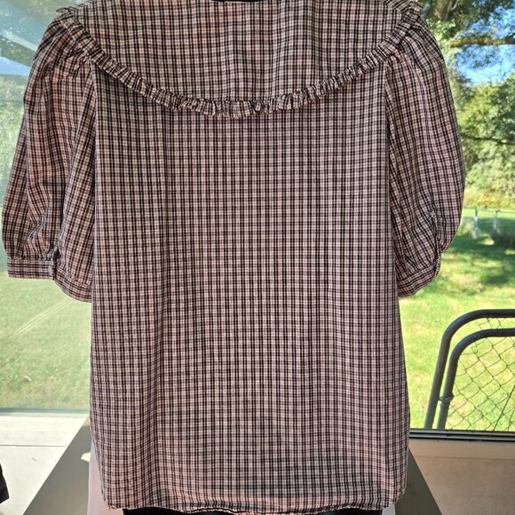 Levi’s Gingham Button Up Top size L - Picture 5 of 6
